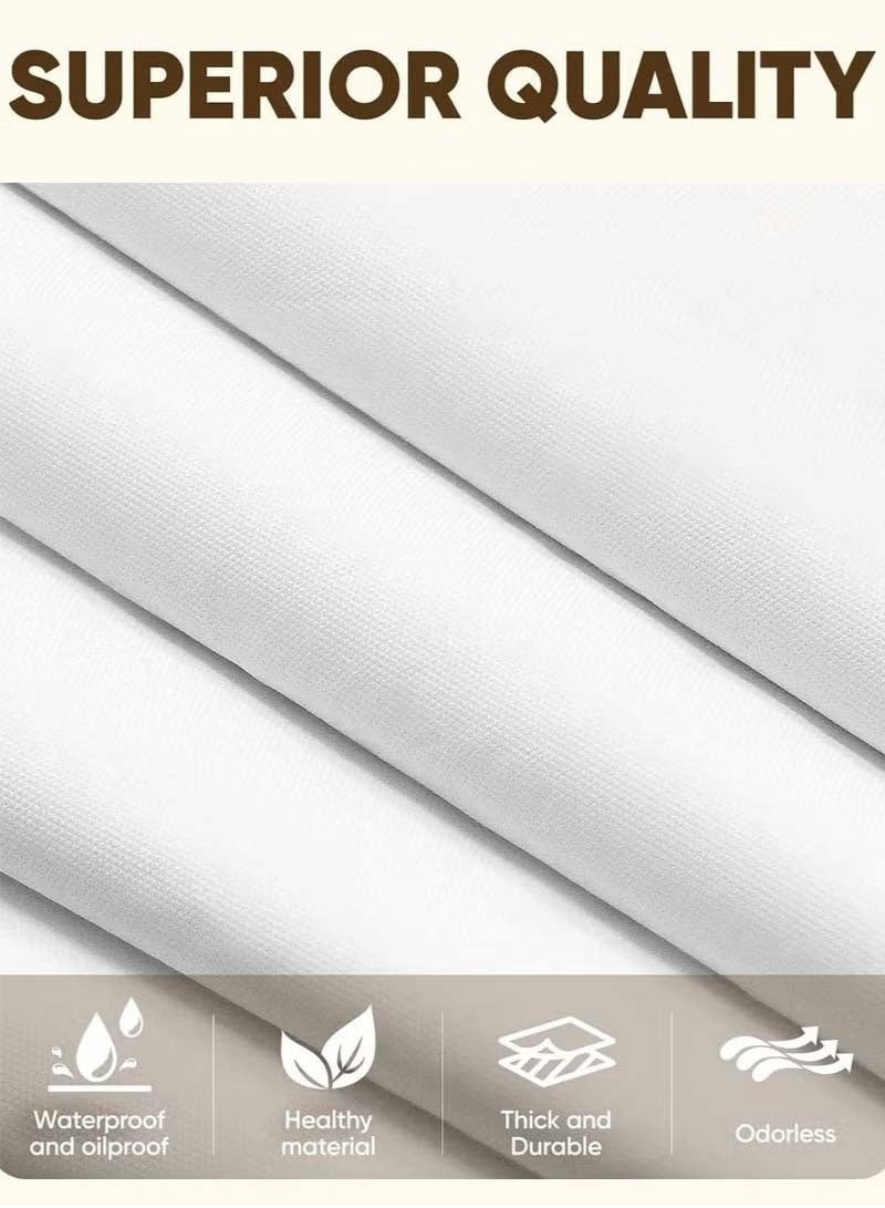 SHAOZHEN 4 Pack Disposable Tablecloths 72 x 54 Inch Plastic Rectangle Table Cloth Waterproof Decorative Table Cover for BBQ Party Wedding Indoor or Outdoor Use - Image 3